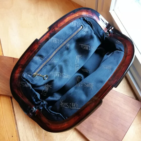 Ruth Saltz Classic Vintage Suede Frame Clutch - Picture 5 of 8